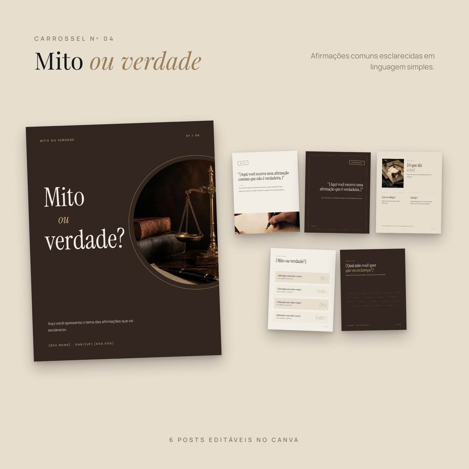 Carrossel 2 do Pack Advocacia, post a post